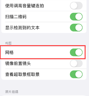 盐津苹果手机维修网点分享iPhone如何开启九宫格构图功能 